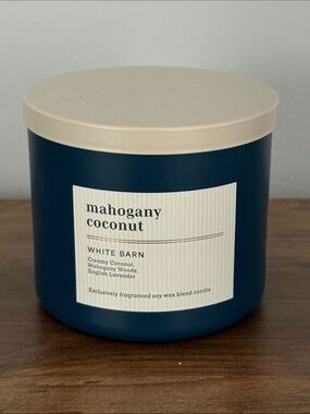 White Barn Mahogany Coconut 3-Wick Candle